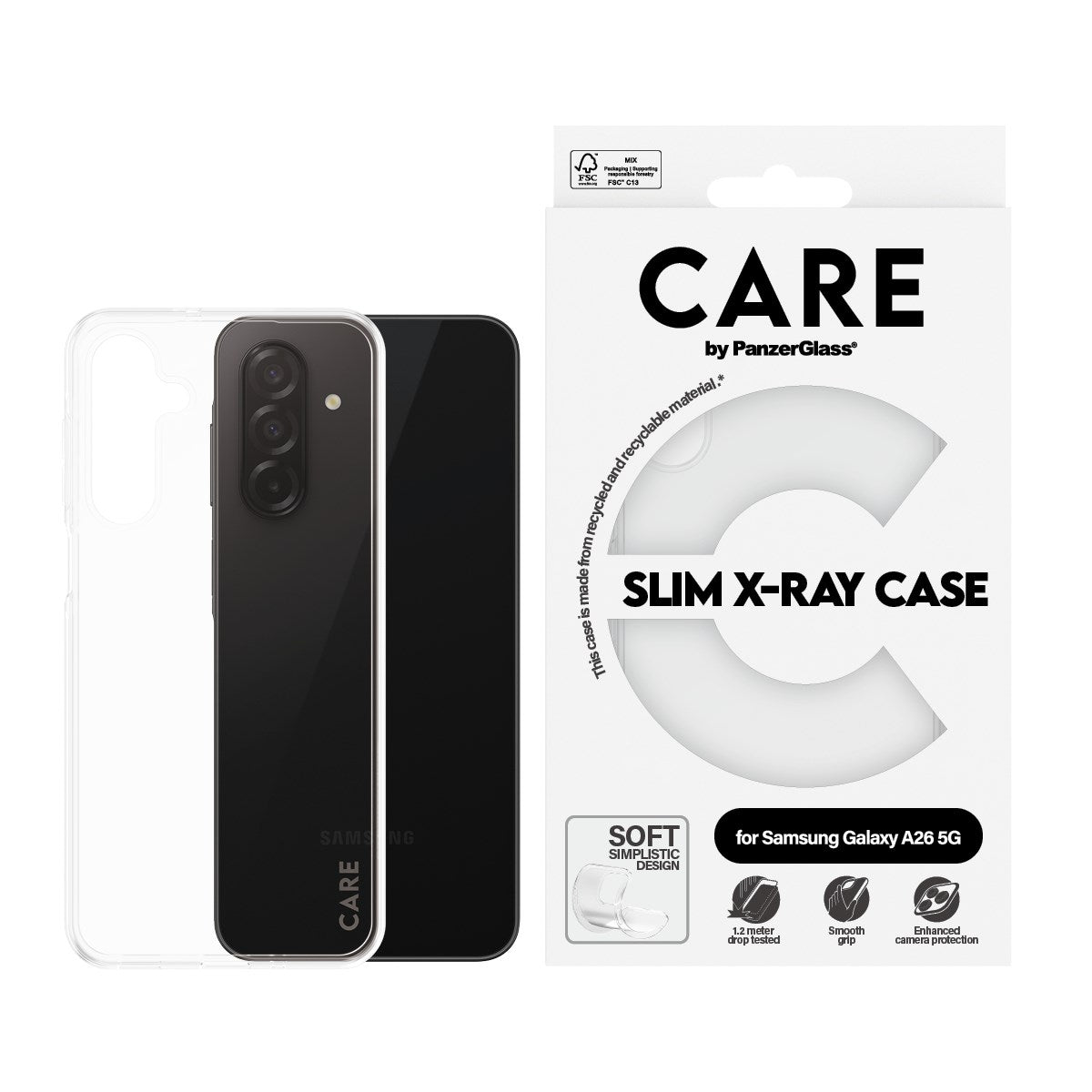 CARE by PanzerGlass® Fashionable Case Transparent X-Ray Soft Basic Samsung Galaxy A26 5G